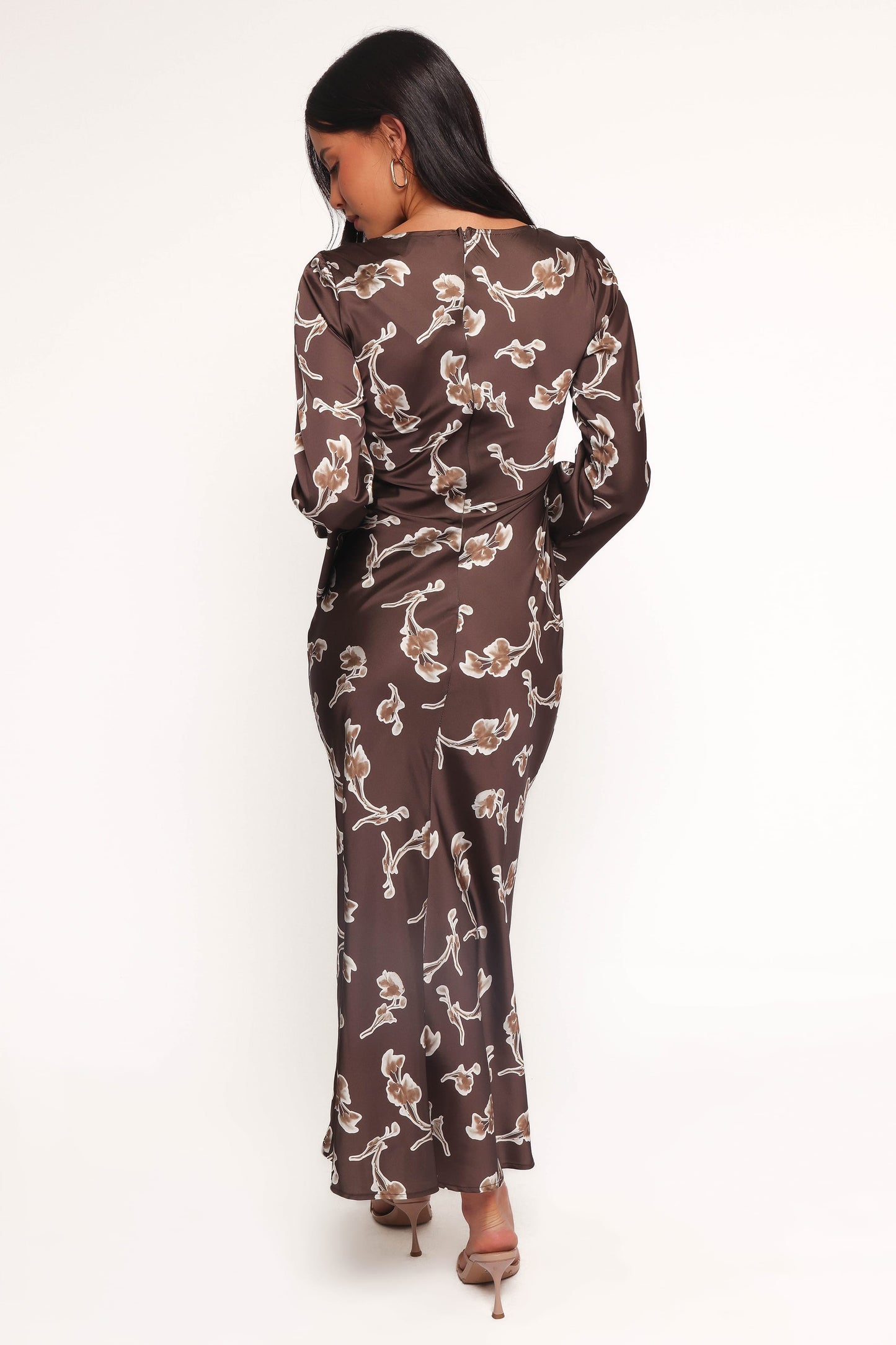 Maia Long Sleeve Maxi Dress - Chocolate Orchid