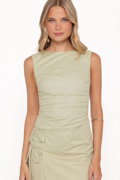 Nifty Mini Dress - Sage Green