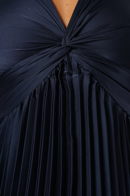 Nova Flutter Sleeve Midi Dress - Navy