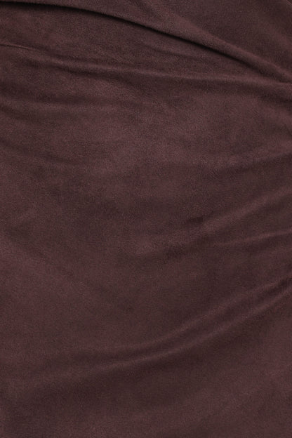 Olympia Off Shoulder Maxi Dress - Chocolate