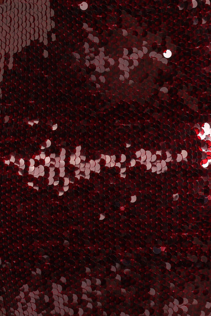 Orlena Sequin Midi Dress - Burgundy