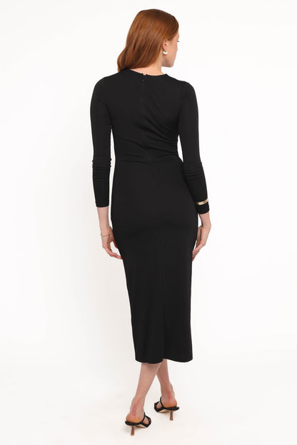 Rogan Long Sleeve Maxi Dress - Black