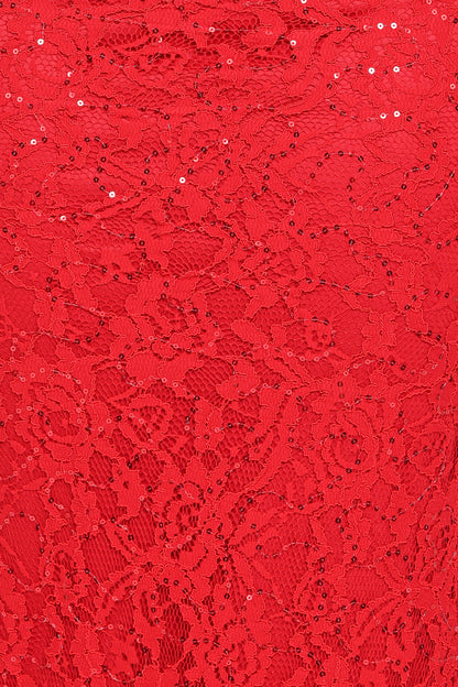 Ruben Lace Maxi Dress - Red