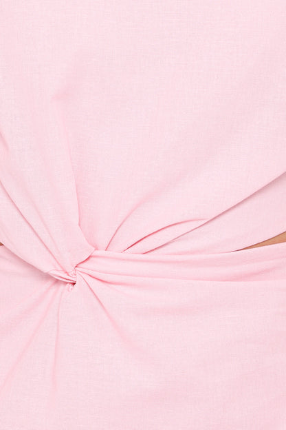 Samira One Shoulder Midi Dress - Pink
