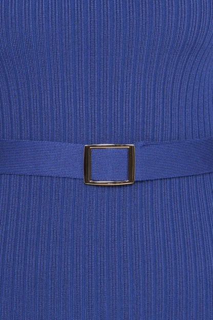 Wilda Long Sleeve Mini Dress - Navy