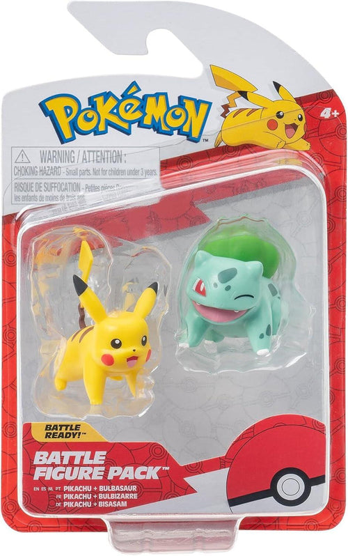 Pokémon Battle Figure First Partners 2 Pack - Pikachu & Bulbasaur