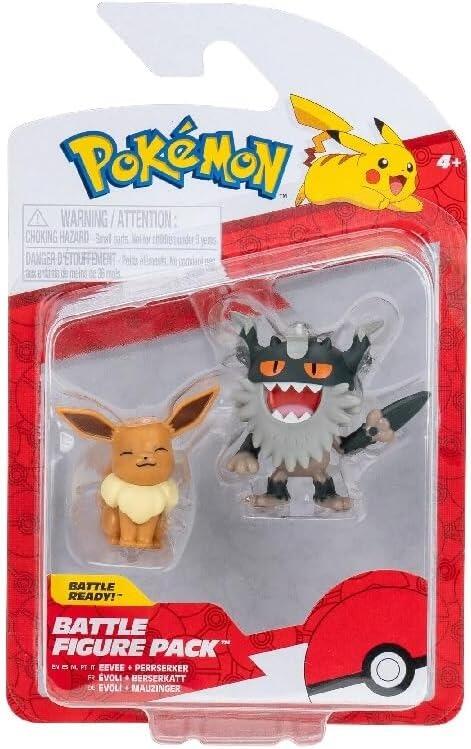 Pokémon Core Battle Figure 2 Pack Feature Figure W18 - Perrserker & Eevee