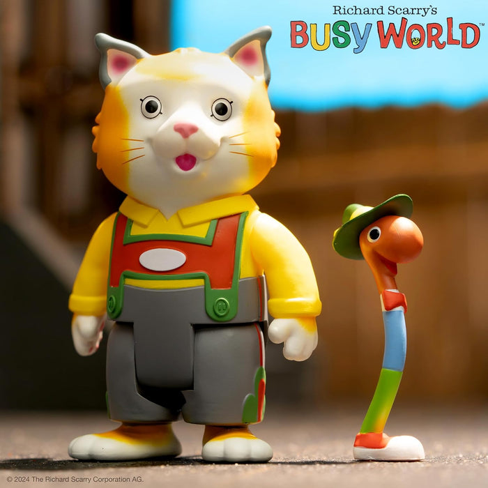 Richard Scarry Reaction Action Figure Wave 1- Huckle Cat