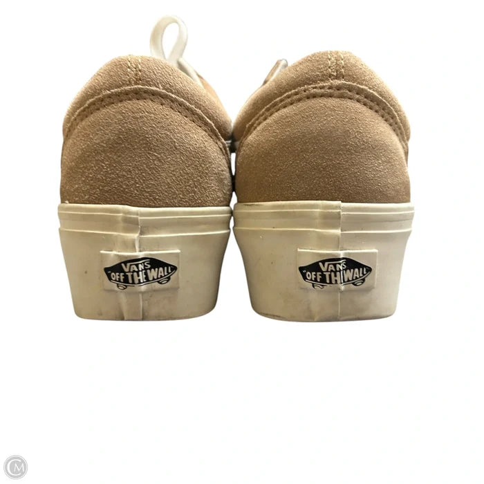 Shoes Sneakers Platform By Vans In Brown & White, Size: 7