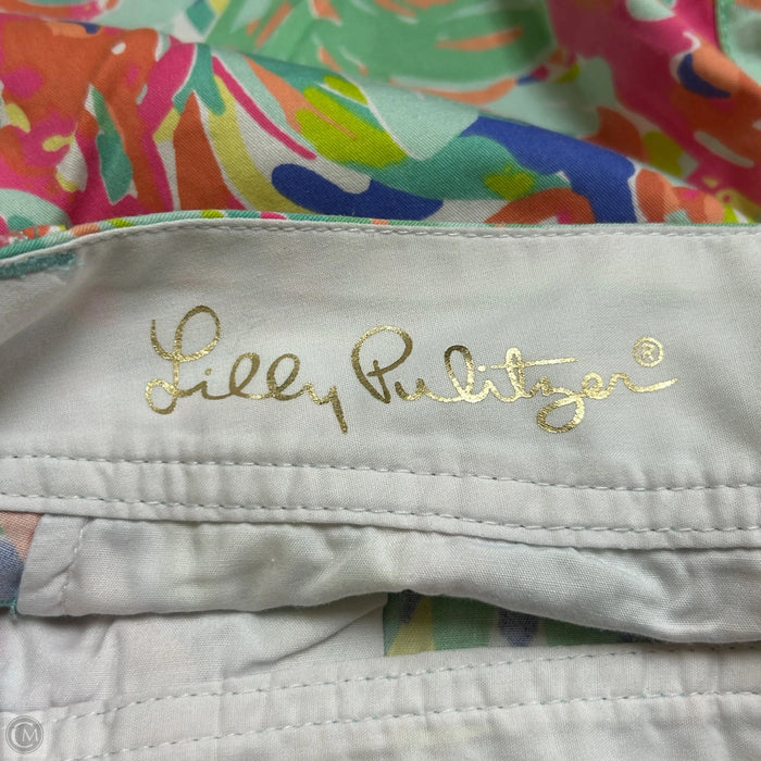 Shorts Designer By Lilly Pulitzer In Green & Pink, Size: 0