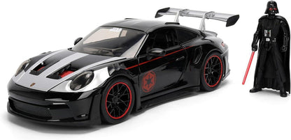Star Wars 1:24 Scale Jada Hollywood Rides Die Cast Vehicle - Darth Vader & Porsche 911 GT3 RS (992)