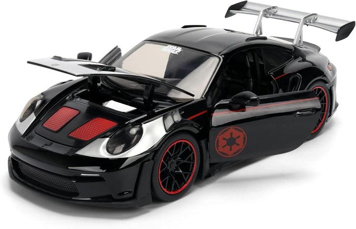 Star Wars 1:24 Scale Jada Hollywood Rides Die Cast Vehicle - Darth Vader & Porsche 911 GT3 RS (992)