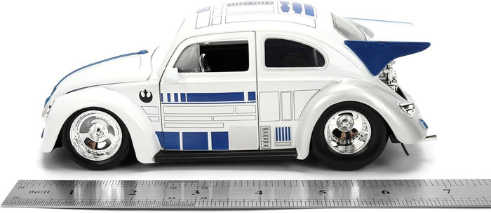 Star Wars 1:24 Scale Jada Hollywood Rides Die Cast Vehicle - R2-D2 & 1959 Volkswagen Drag Beetle