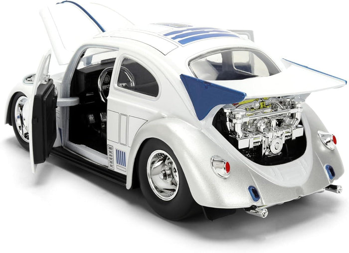 Star Wars 1:24 Scale Jada Hollywood Rides Die Cast Vehicle - R2-D2 & 1959 Volkswagen Drag Beetle