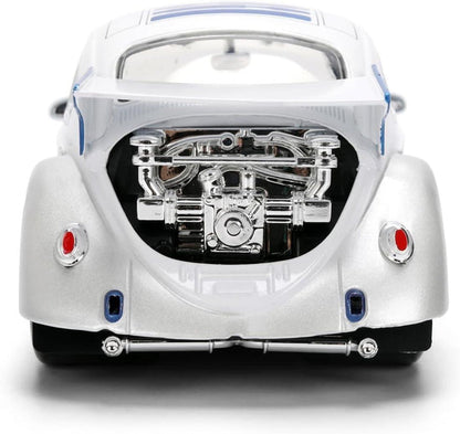 Star Wars 1:24 Scale Jada Hollywood Rides Die Cast Vehicle - R2-D2 & 1959 Volkswagen Drag Beetle