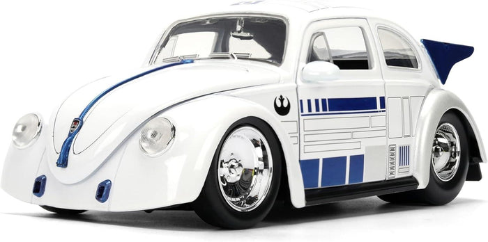 Star Wars 1:24 Scale Jada Hollywood Rides Die Cast Vehicle - R2-D2 & 1959 Volkswagen Drag Beetle