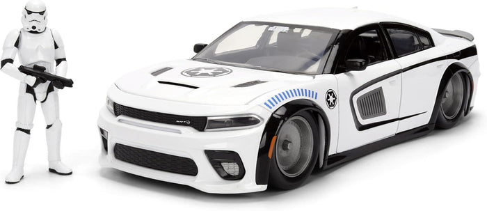 Star Wars 1:24 Scale Jada Hollywood Rides Die Cast Vehicle - Stormtrooper 2021 Dodge Charger