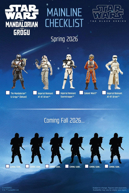 Star Wars Black Series 6 Inch Action Figure Wave 51 - Set of 4 With Checklist Print