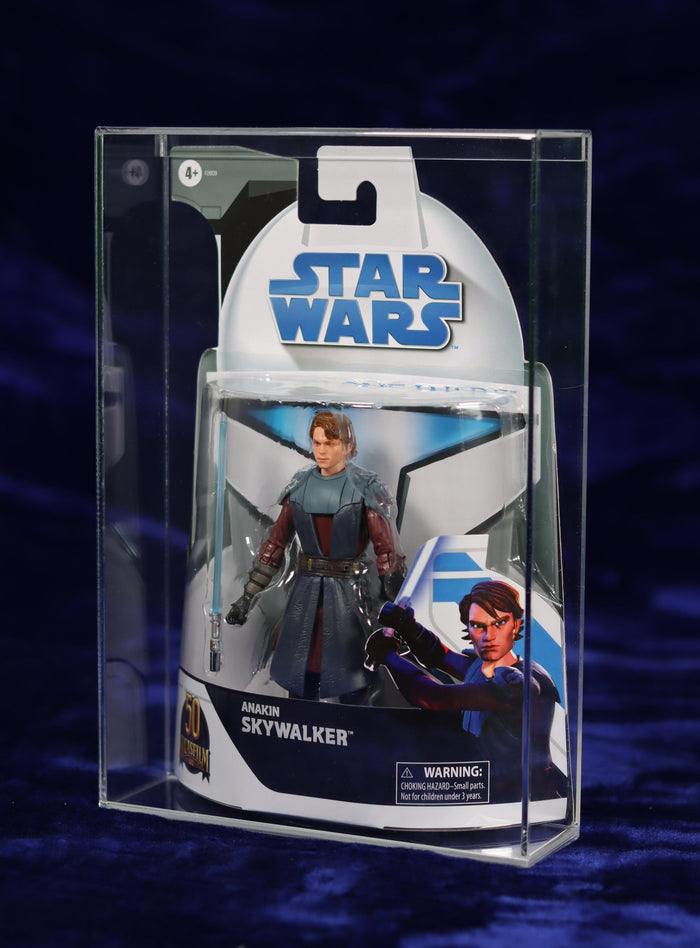 Star Wars Black Series Anniversary Carded SAF Acrylic Display Case (No Side Guides)