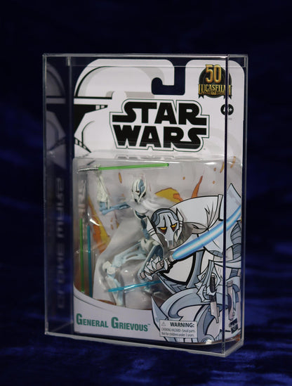 Star Wars Black Series Anniversary Carded SAF Acrylic Display Case (No Side Guides)