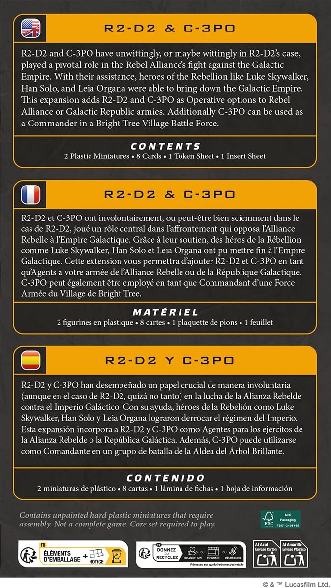 Star Wars Legion - R2-D2 & C-3P0 Operative Expansion