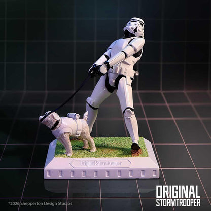 Star Wars The Original Stormtrooper 6 Inch Resin Collectible Figurine - Stormtrooper Man's Best Friend