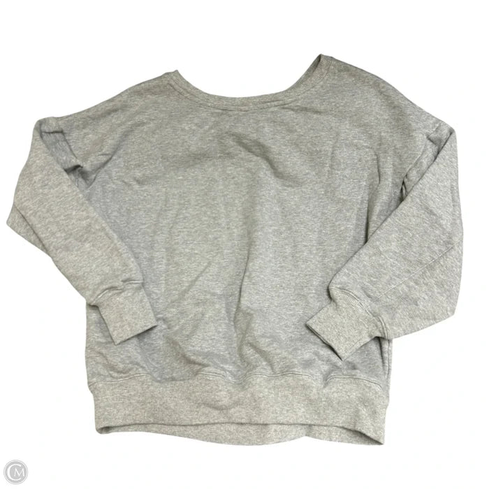 Sweatshirt Crewneck By Maeve In Grey & White, Size: Xs