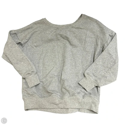 Sweatshirt Crewneck By Maeve In Grey & White, Size: Xs