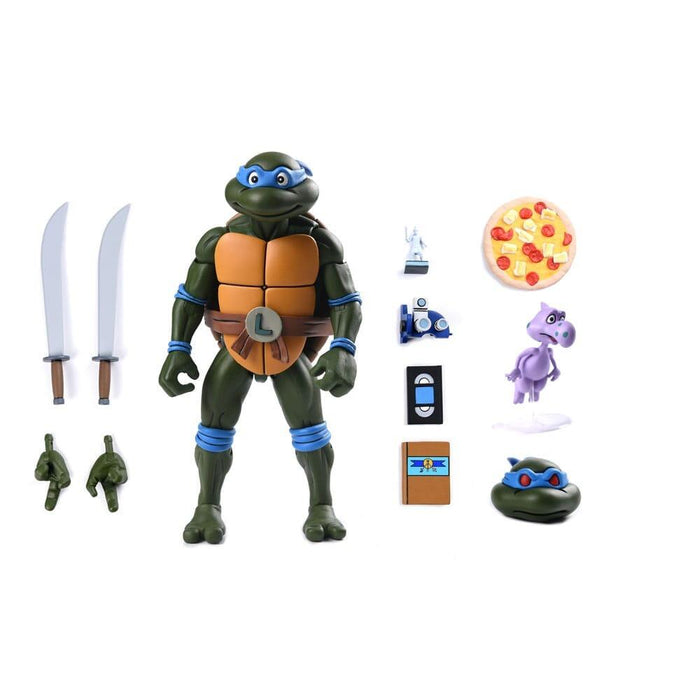 Teenage Mutant Ninja Turtles Cartoon 7 Inch Ultimate Action Figure - Leonardo (VHS)