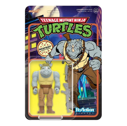 Teenage mutant ninja turtles ReAction Action Figure w8 - Rocksteady (Cartoon Version)