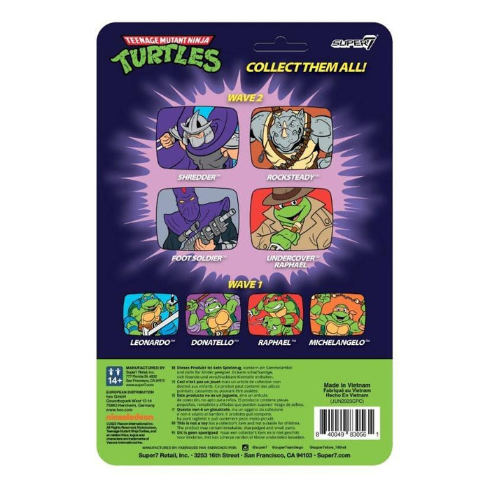Teenage mutant ninja turtles ReAction Action Figure w8 - Rocksteady (Cartoon Version)