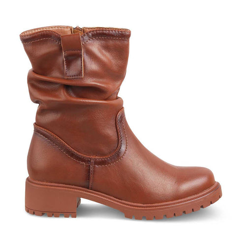 The Akranes Camel Women's Ankle-length Boots Tresmode - Tresmode