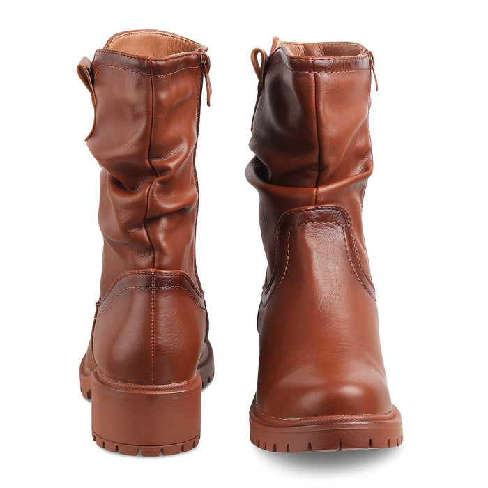 The Akranes Camel Women's Ankle-length Boots Tresmode - Tresmode