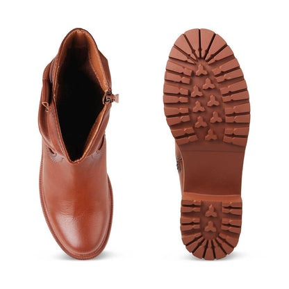 The Akranes Camel Women's Ankle-length Boots Tresmode - Tresmode