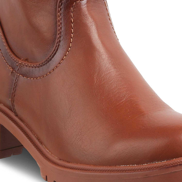 The Akranes Camel Women's Ankle-length Boots Tresmode - Tresmode