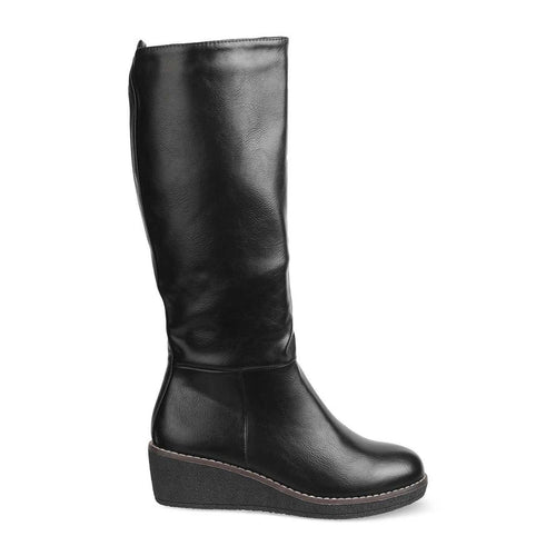 The Alavus Black Women's Knee-length Boots Tresmode - Tresmode