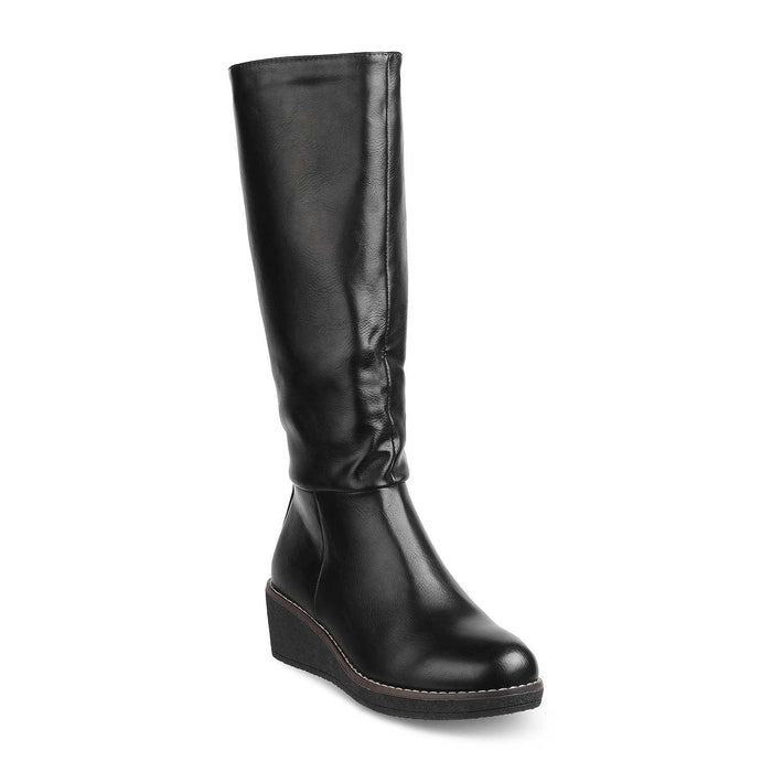 The Alavus Black Women's Knee-length Boots Tresmode - Tresmode