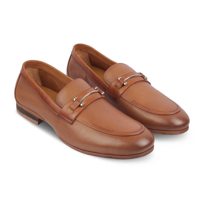 The Bone Tan Men's Leather Loafers Tresmode - Tresmode