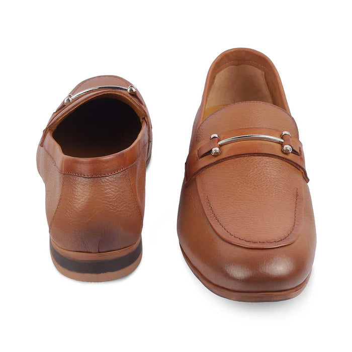 The Bone Tan Men's Leather Loafers Tresmode - Tresmode