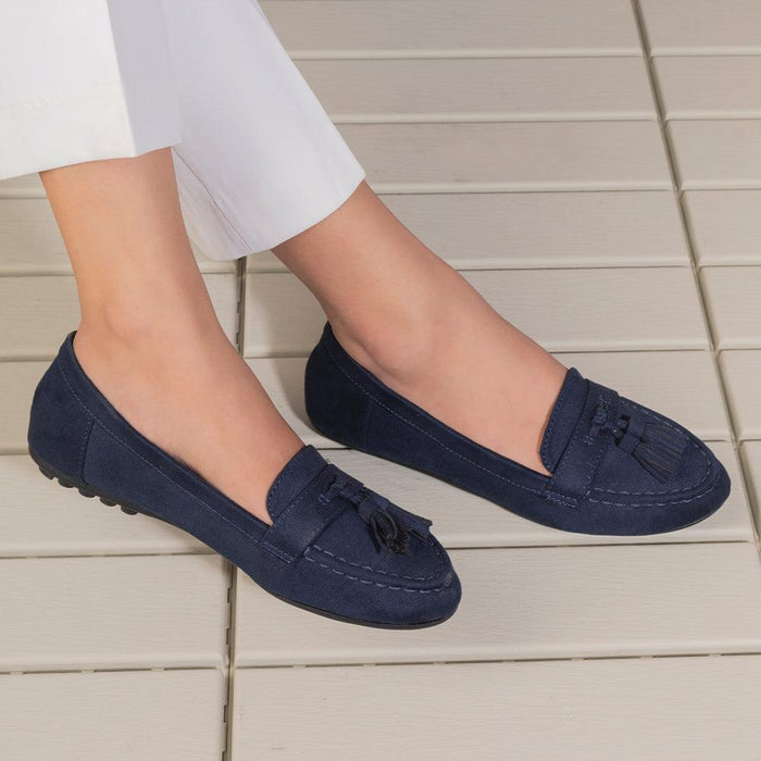 The Bonum Blue Women's Dress Tassel Loafers Tresmode - Tresmode