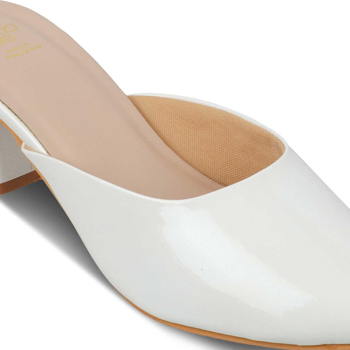 The Carbo White Women's Dress Block Heel Sandals Tresmode - Tresmode