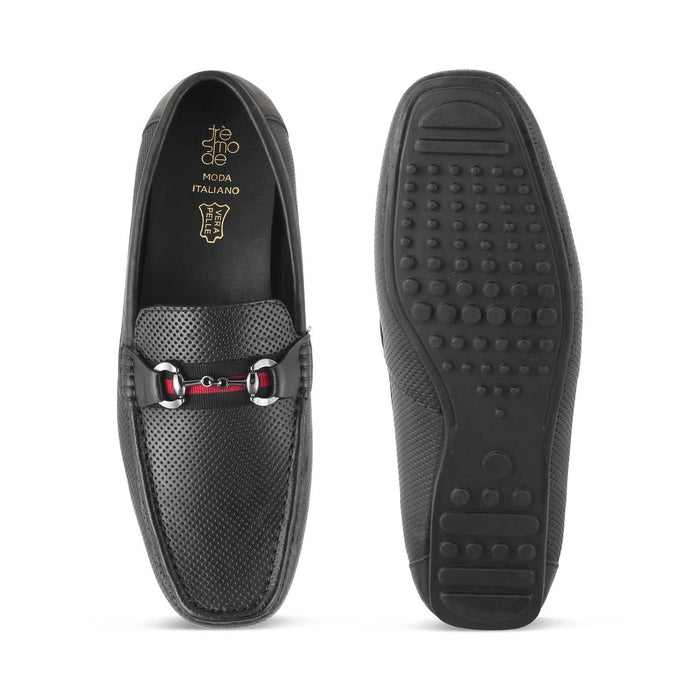 The Cedrive Black Men's Driving Loafers Tresmode - Tresmode
