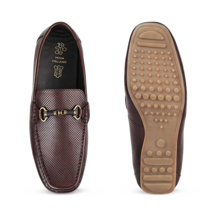 The Cenew Brown Men's Leather Loafers Tresmode - Tresmode