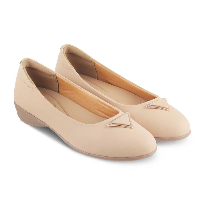 The Cheviz Beige Women's Dress Ballerinas Tresmode - Tresmode