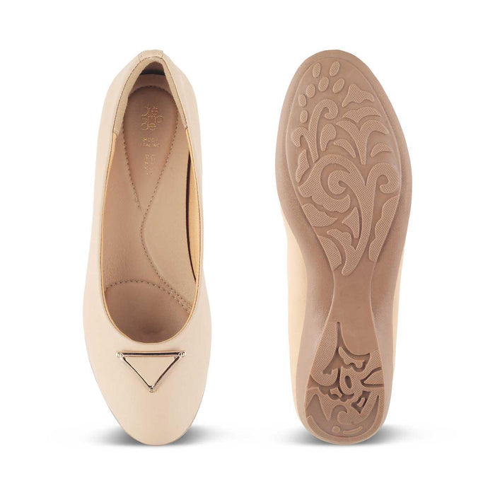 The Cheviz Beige Women's Dress Ballerinas Tresmode - Tresmode