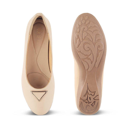 The Cheviz Beige Women's Dress Ballerinas Tresmode - Tresmode