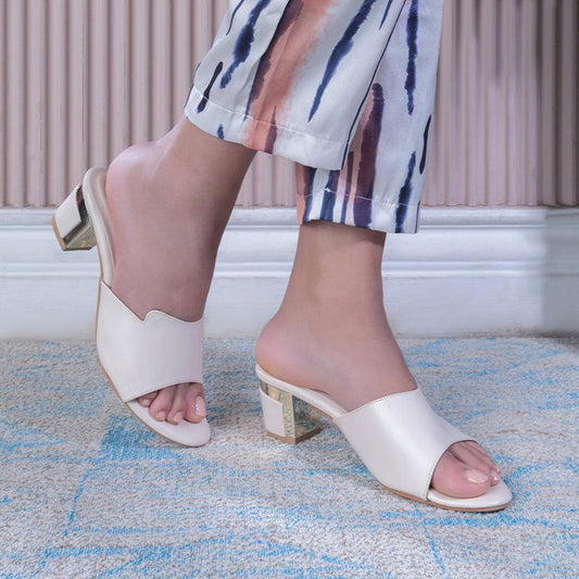 The Cuenca Beige Women's Dress Block Heel Sandals Tresmode - Tresmode