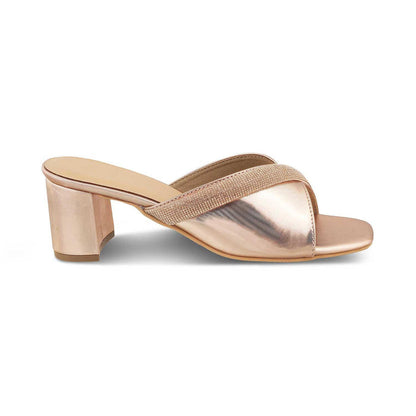 The Elan Champagne Women's Dress Block Heel Sandals Tresmode - Tresmode