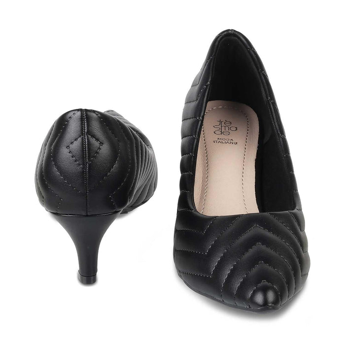 The Farese Black Women's Dress Pumps Heels Tresmode - Tresmode