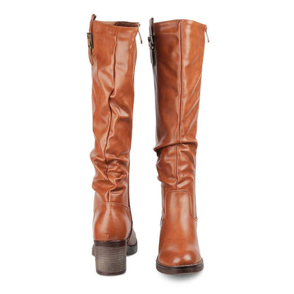 The Gardaber Camel Women's Knee-length Boots Tresmode - Tresmode